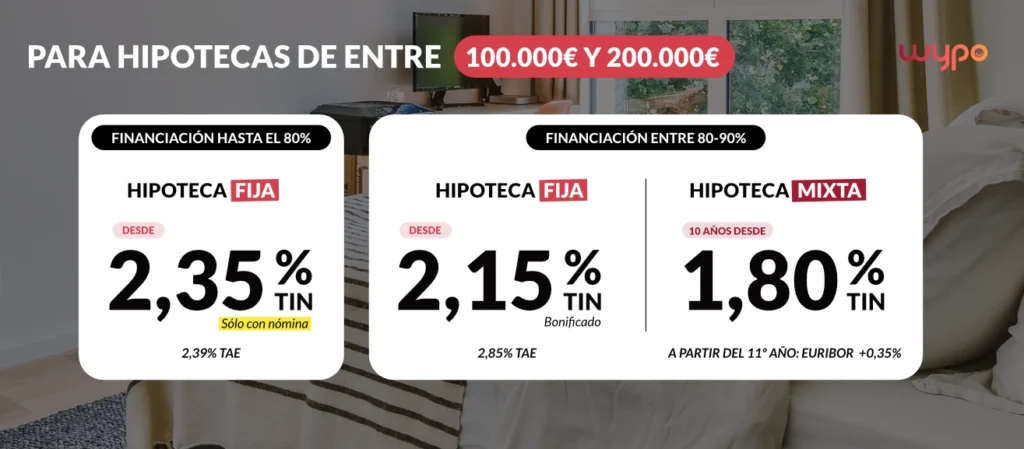 Si buscas una hipoteca entre 100.000€ y 200.000€